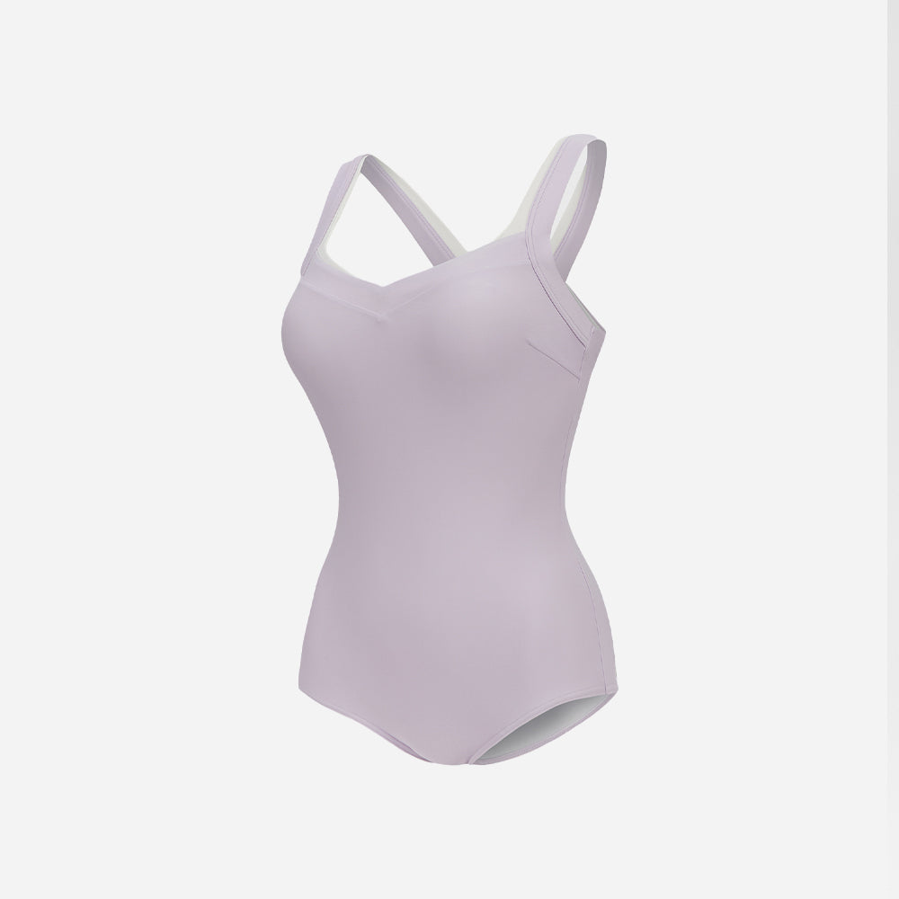 Đồ Bơi Một Mảnh Nữ Speedo Female Story Shaping Double Stripe - Tím - Supersports Vietnam