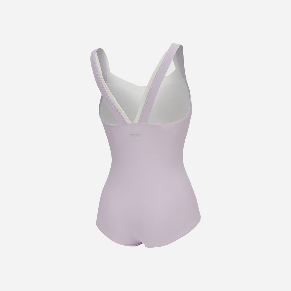 Đồ Bơi Một Mảnh Nữ Speedo Female Story Shaping Double Stripe - Tím - Supersports Vietnam