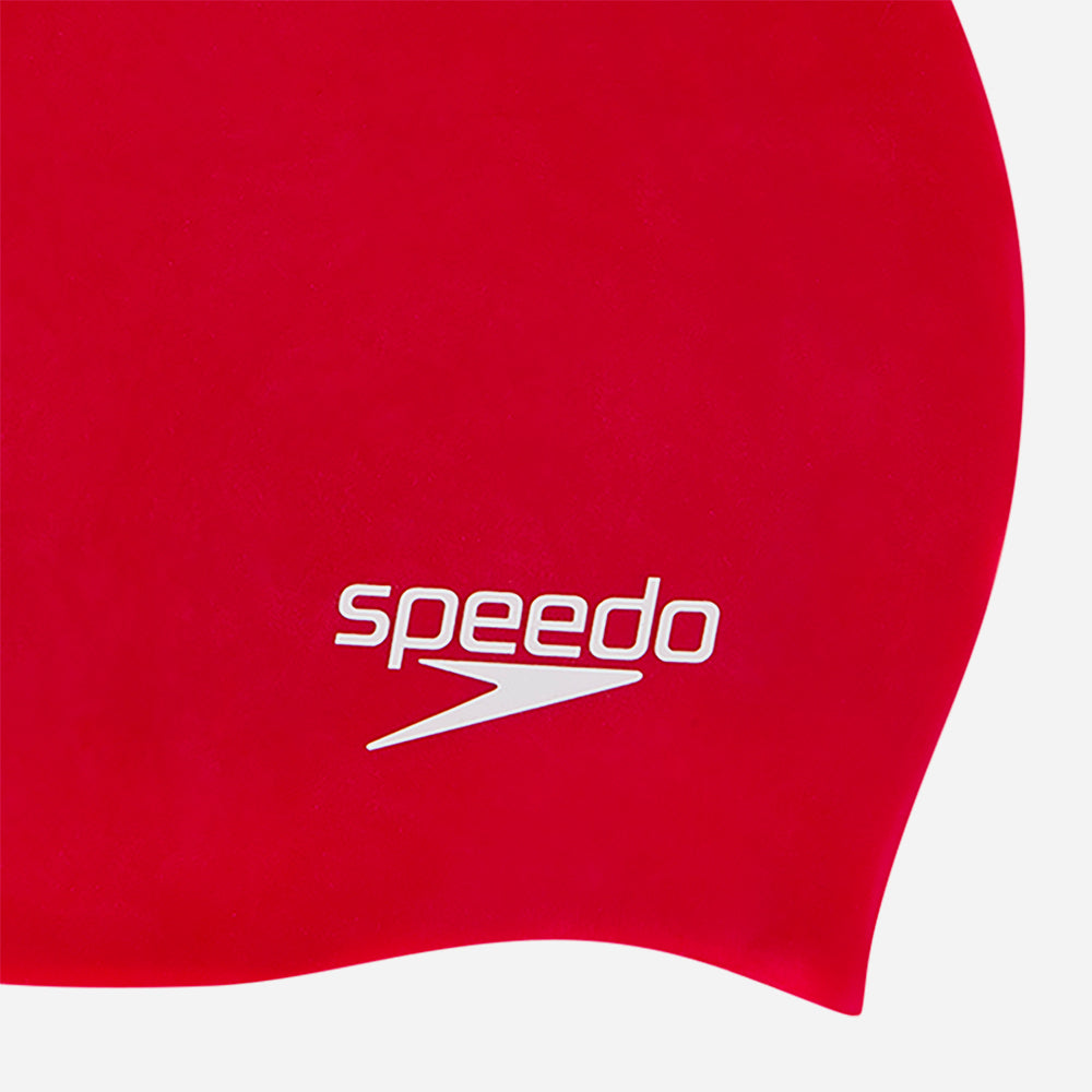 Mũ Bơi Trẻ Em Trẻ Em Speedo Moulded Silicone - Đỏ - Supersports Vietnam