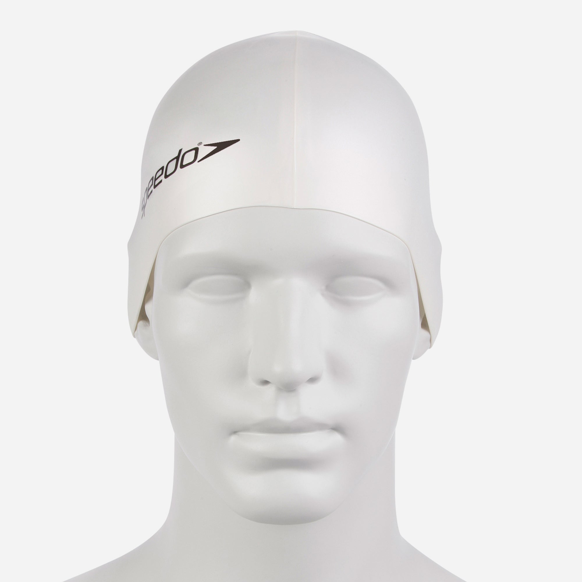 Nón Bơi Người Lớn Speedo Plain Flat Silicone Cap - Trắng - Supersports Vietnam