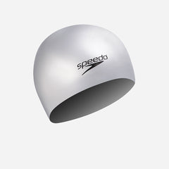 Mũ Bơi Người Lớn Speedo Flat Silicone - Xám - Supersports Vietnam