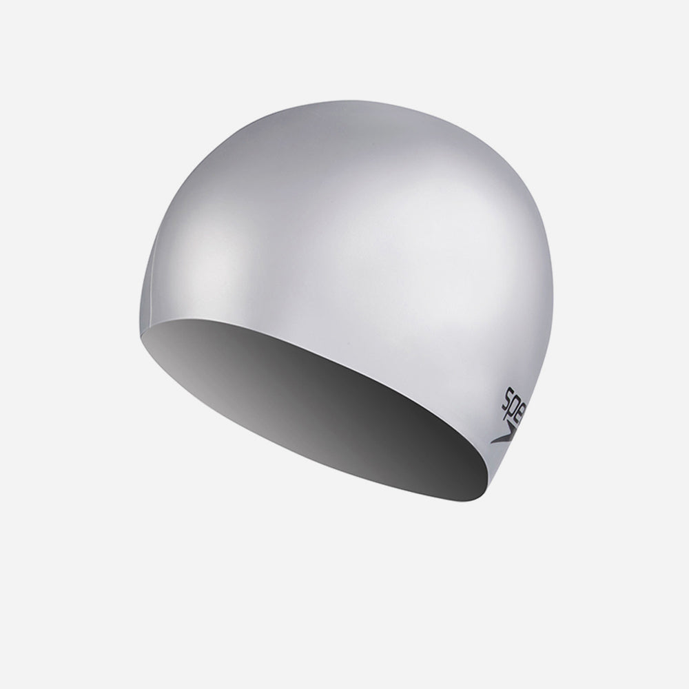 Mũ Bơi Người Lớn Speedo Flat Silicone - Xám - Supersports Vietnam
