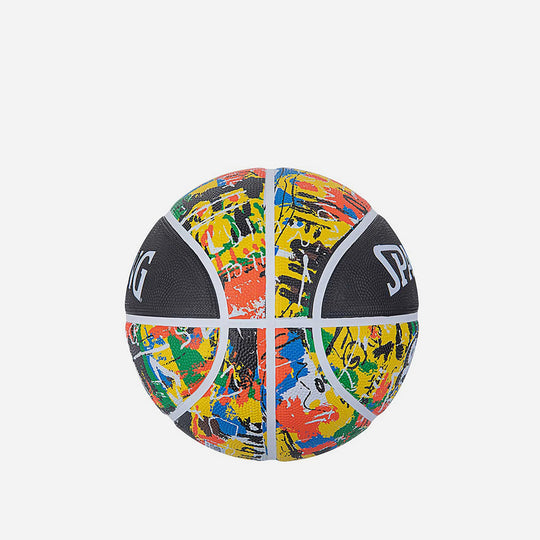 Banh Bóng Rổ Spalding Vba Rainbow Graffiti Outdoor-Black - Đen