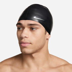 Nón Bơi Người Lớn Nike Swim Solid Silicone - Đen - Supersports Vietnam