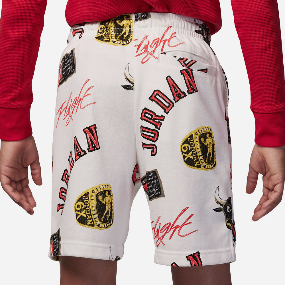 Quần Ngắn Bé Trai Jordan Mj Essentials Ft Aop - Trắng - Supersports Vietnam