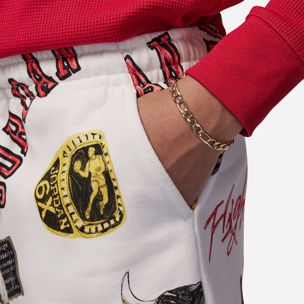 Quần Ngắn Bé Trai Jordan Mj Essentials Ft Aop - Trắng - Supersports Vietnam