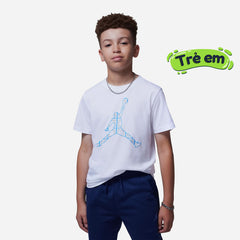 Áo Thun Bé Trai Jordan Jm Plaid Print Short Sleeve - Trắng - Supersports Vietnam