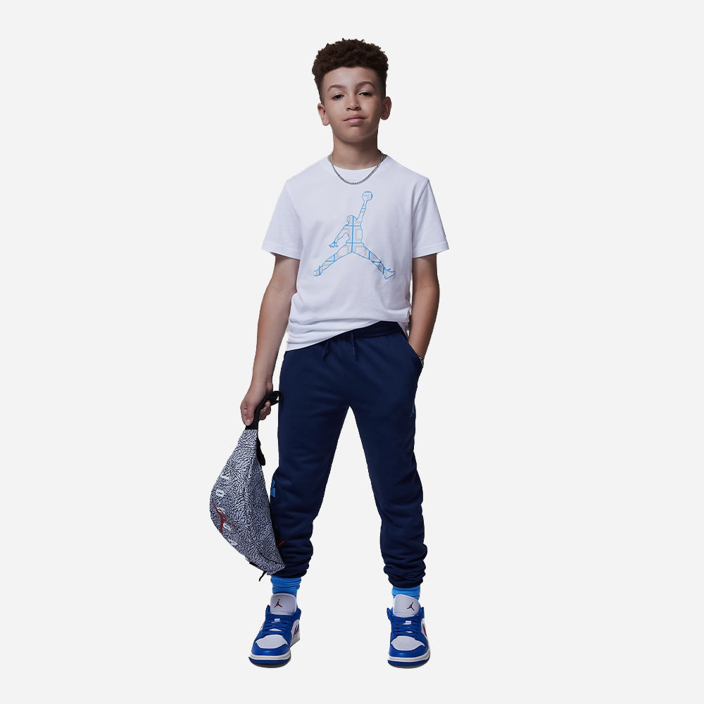 Áo Thun Bé Trai Jordan Jm Plaid Print Short Sleeve - Trắng - Supersports Vietnam