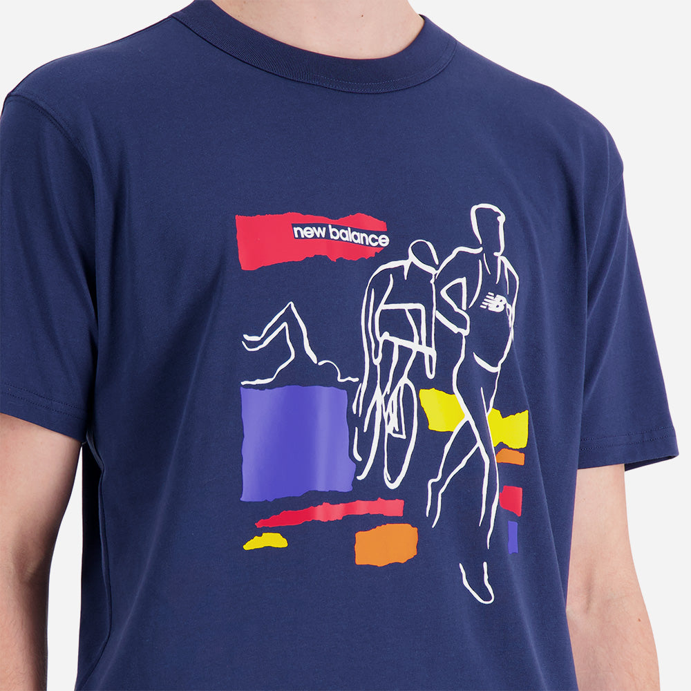 Áo Thun Nam New Balance Athletics Graphic - Xanh Dương - Supersports Vietnam