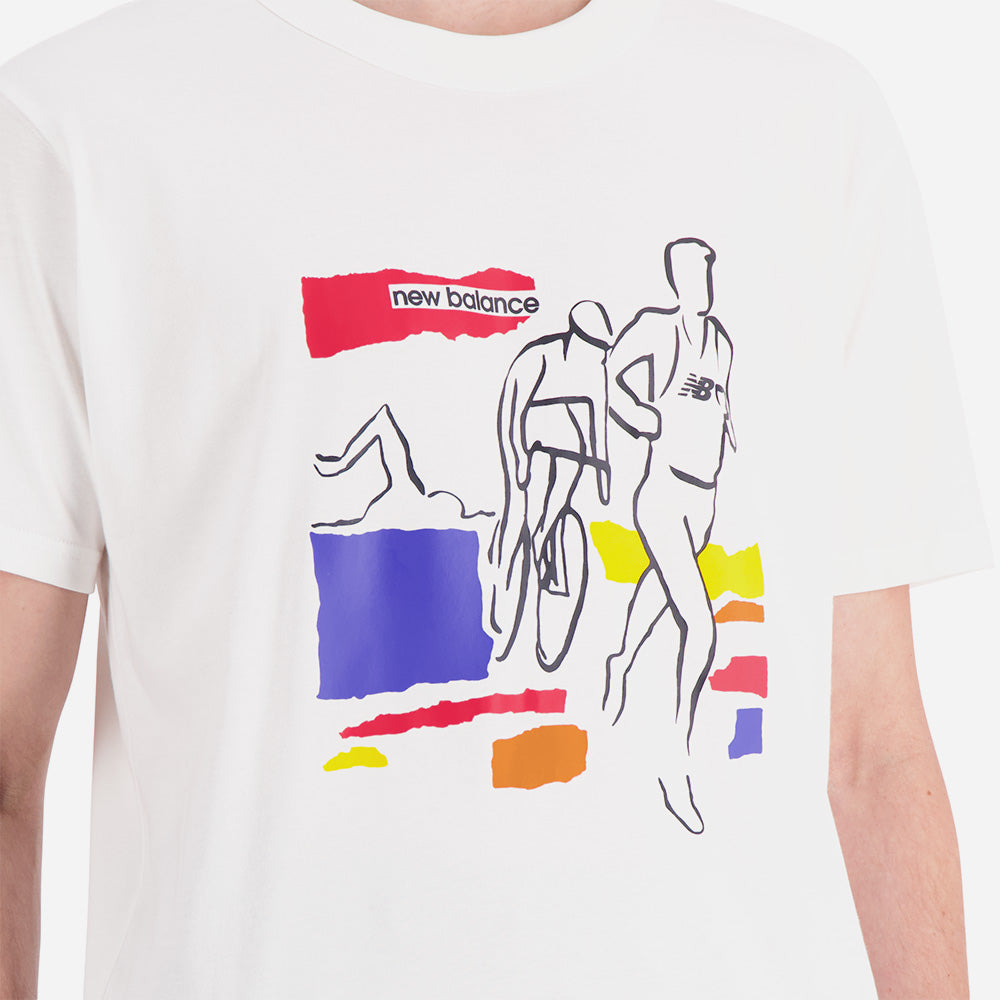 Áo Thun Nam New Balance Athletics Graphic - Trắng - Supersports Vietnam