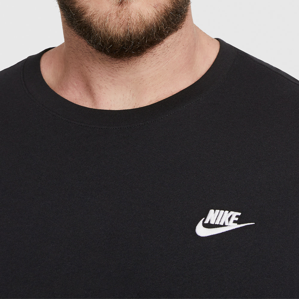 Áo Tay Ngắn Nam Nike Club - Đen - Supersports Vietnam