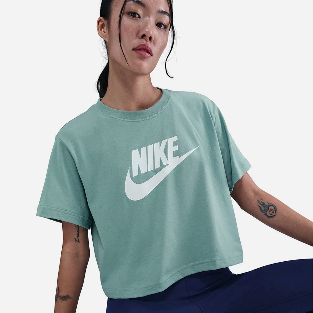 Áo Crop-Top Nữ Nike Sportswear Essential - Xanh Mint - Supersports Vietnam