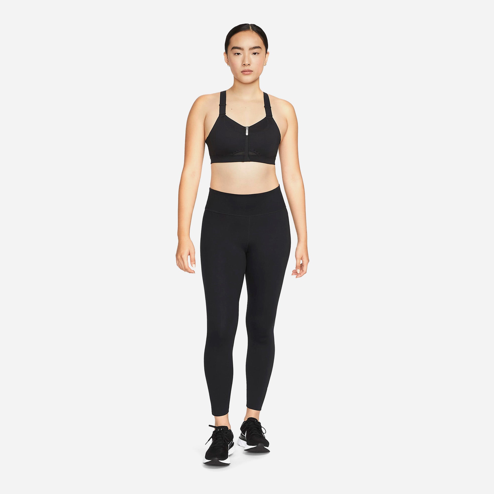 Áo Ngực Thể Thao Nữ Nike Alpha Zip-Front - Đen - Supersports Vietnam