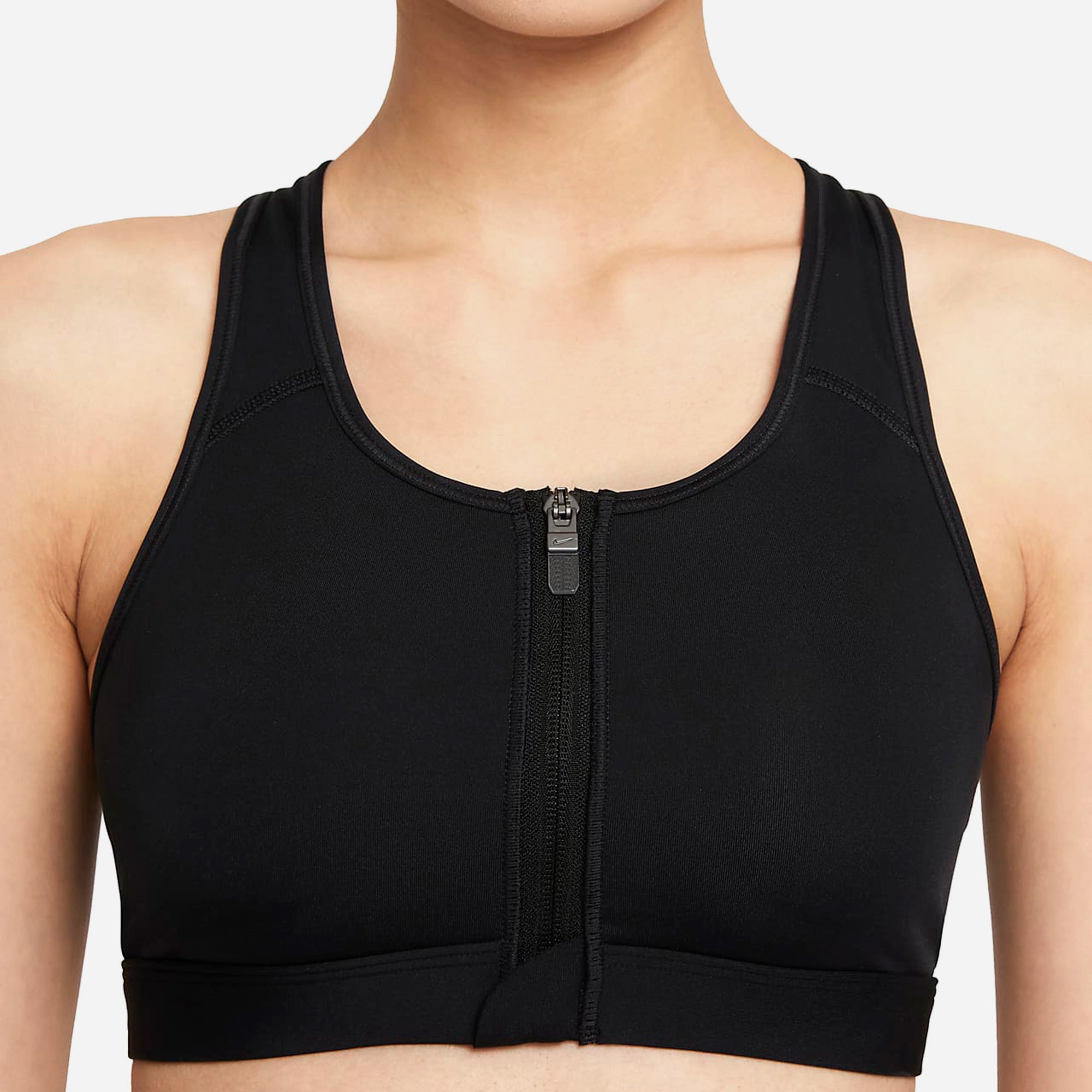 Áo Tập Nữ Nike Swoosh Medium-Support Padded Zip-Front - Đen - Supersports Vietnam