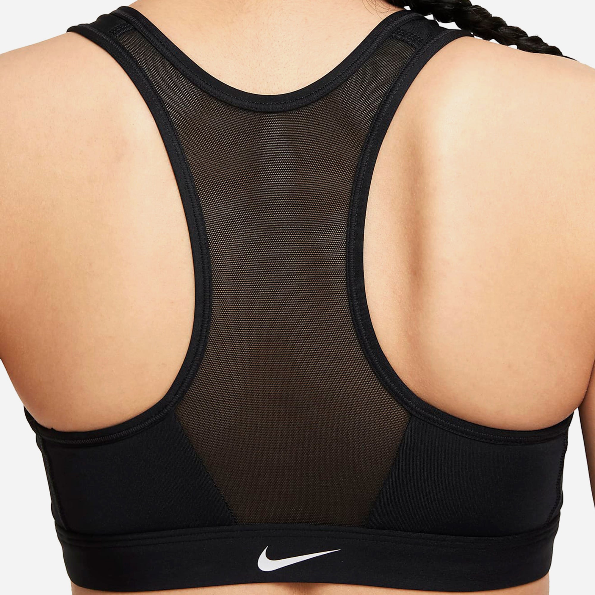Áo Tập Nữ Nike Swoosh Medium-Support Padded Zip-Front - Đen - Supersports Vietnam