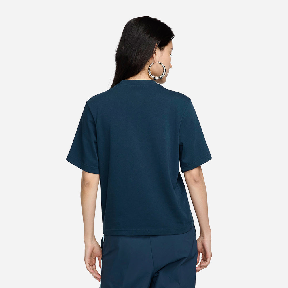 Áo Thun Nữ Nike Aws Essentials Boxy - Xanh Navy - Supersports Vietnam