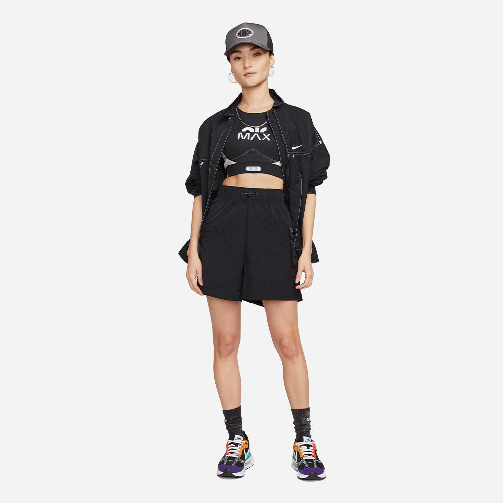 Quần Ngắn Thể Thao Nữ Nike Essential Woven High Rise - Đen - Supersports Vietnam