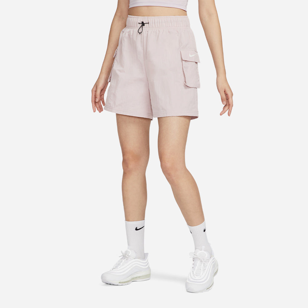 Quần Ngắn Thể Thao Nữ Nike Essential Woven High Rise - Hồng - Supersports Vietnam