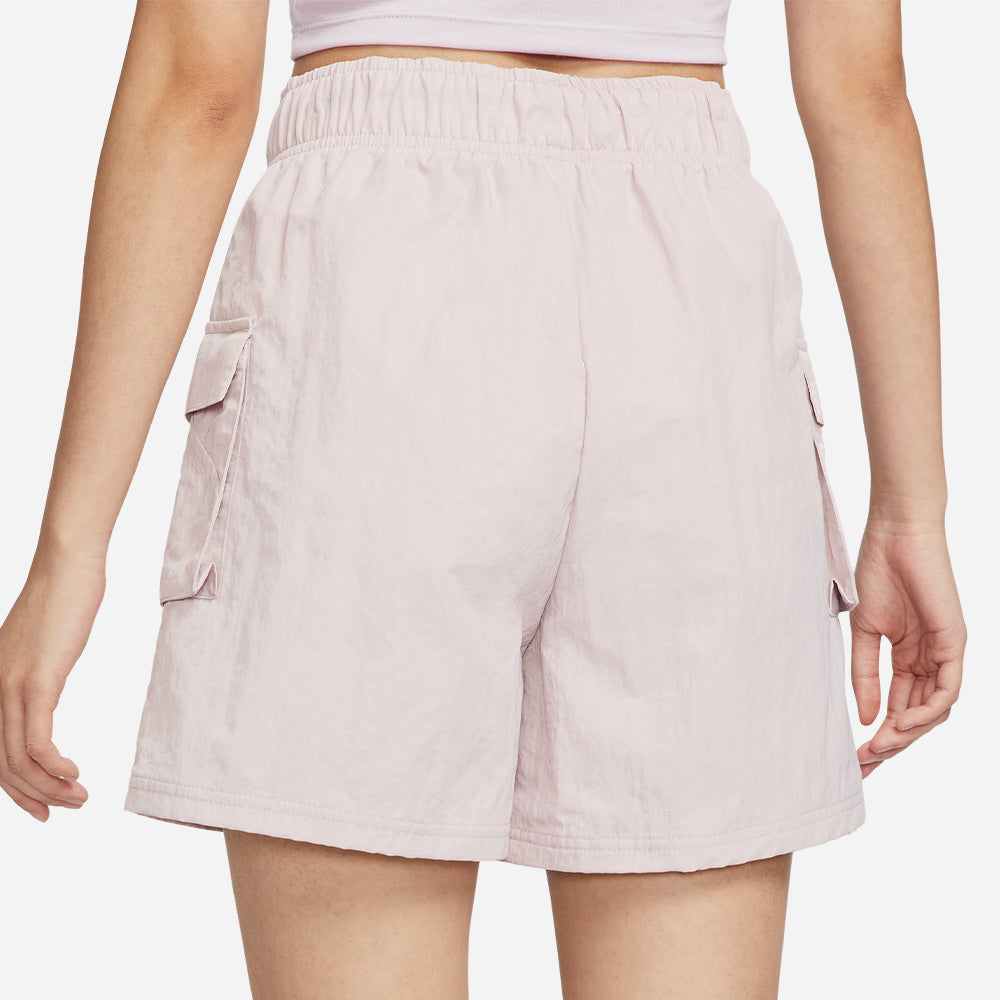 Quần Ngắn Thể Thao Nữ Nike Essential Woven High Rise - Hồng - Supersports Vietnam