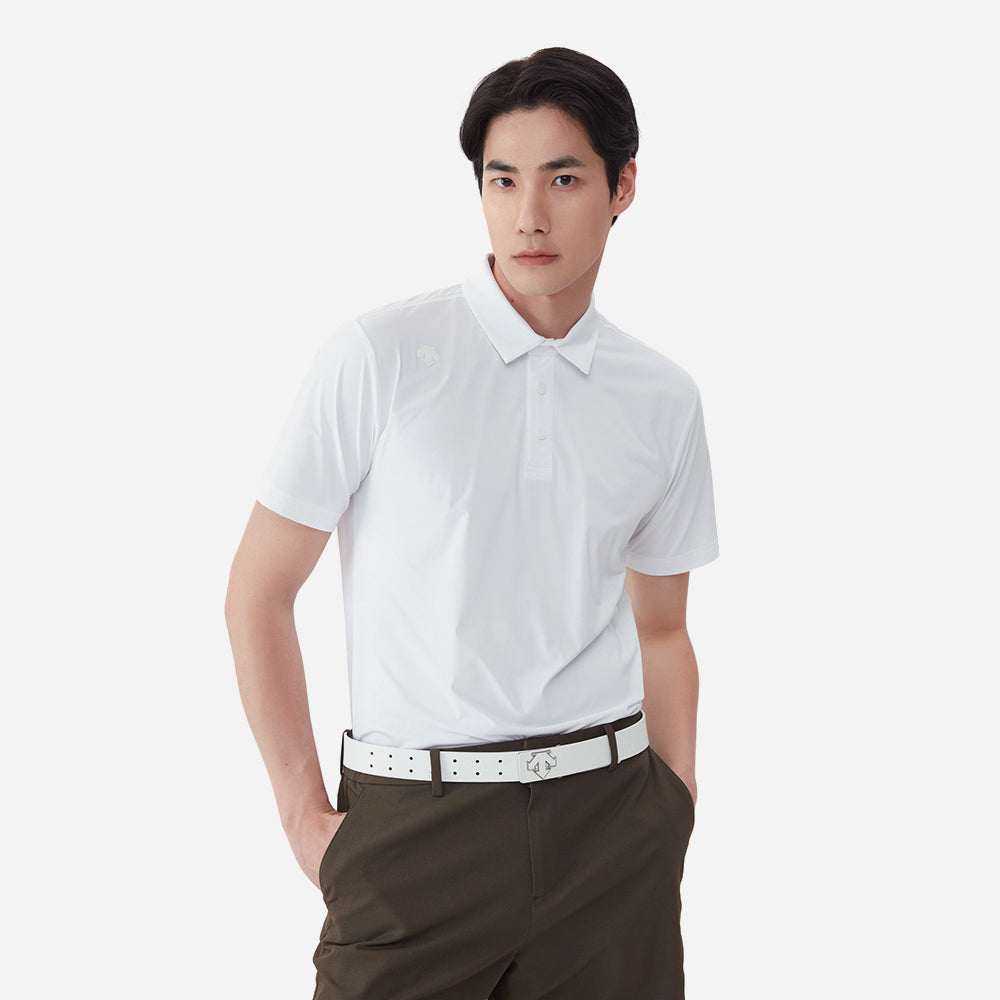 Áo Đánh Golf Nam Descente Spirit Print Point Sleeve - Trắng - Supersports Vietnam