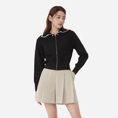 Áo Khoác Golf Nữ Descente Wide Collar Cardigan - Đen - Supersports Vietnam