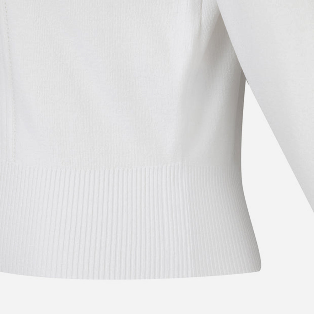 Áo Khoác Golf Nữ Descente Wide Collar Cardigan - Trắng - Supersports Vietnam