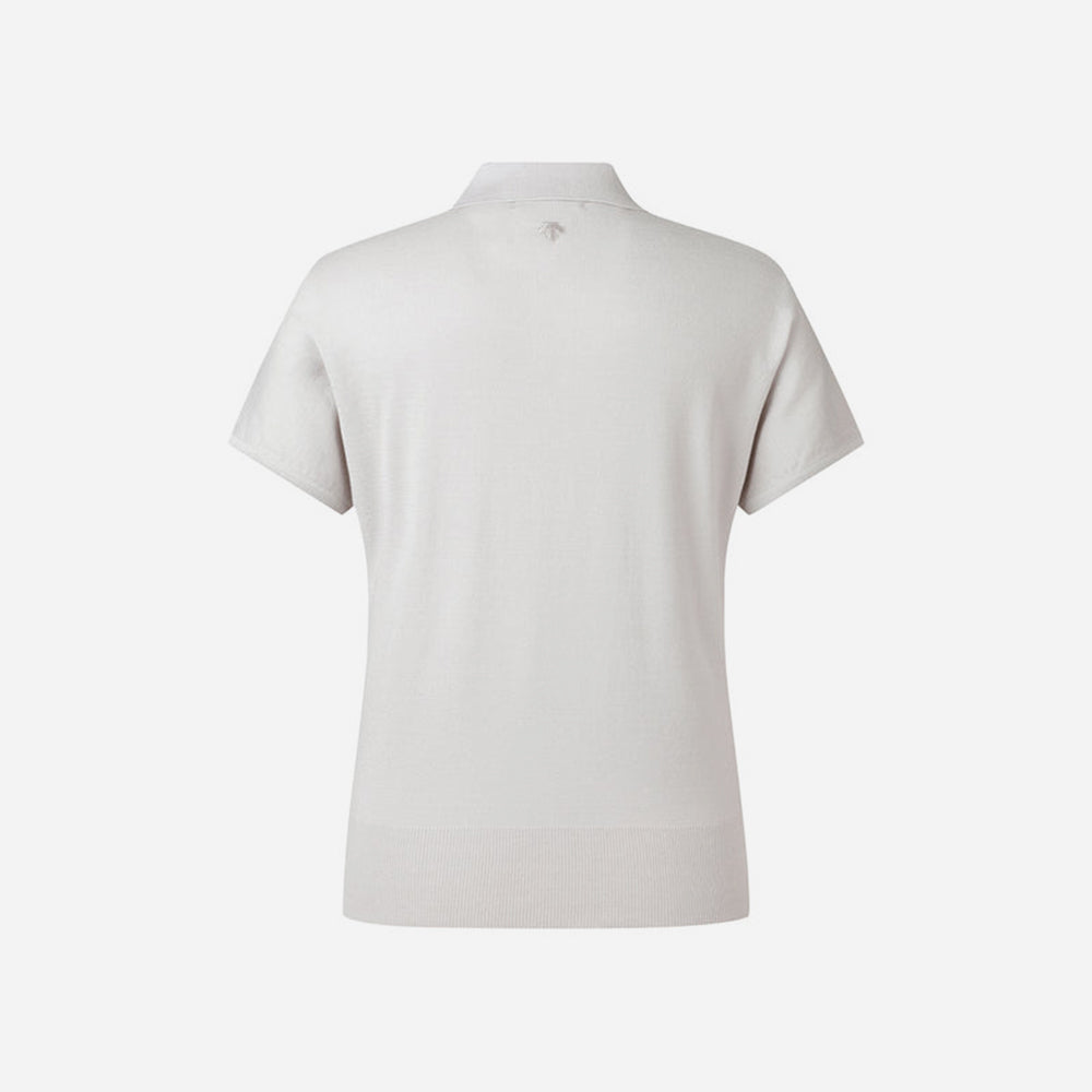 Áo Đánh Golf Nữ Descente Sleeve Knit - Be - Supersports Vietnam