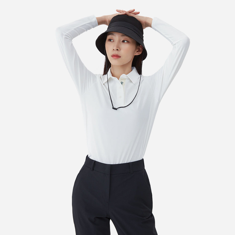 Áo Tay Dài Nữ Descente Thun Woven Hybrid - Trắng - Supersports Vietnam