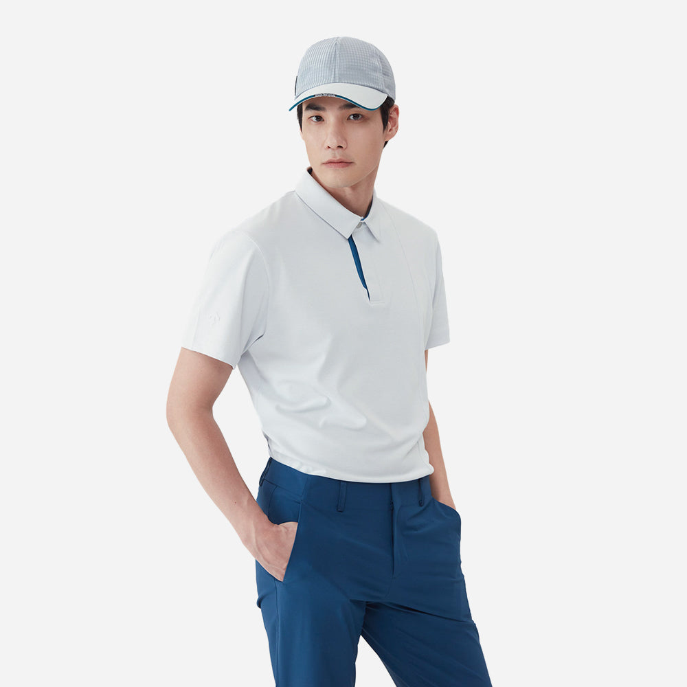 Áo Đánh Golf Nam Descente Pro Pq Asymmetric Sleeve - Xám - Supersports Vietnam