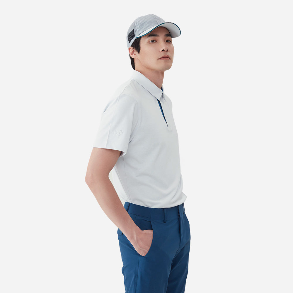 Áo Đánh Golf Nam Descente Pro Pq Asymmetric Sleeve - Xám - Supersports Vietnam