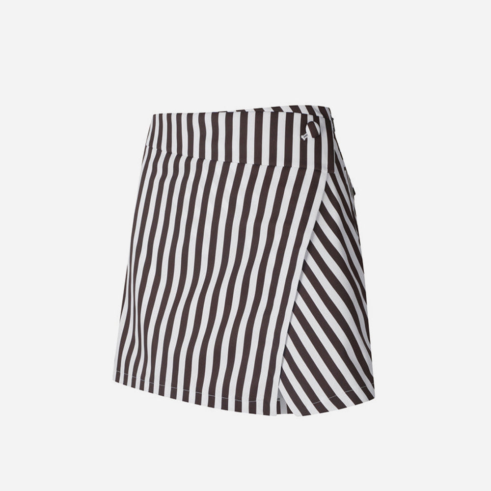 Chân Váy Nữ Descente Pinstripe Wrap - Nâu - Supersports Vietnam