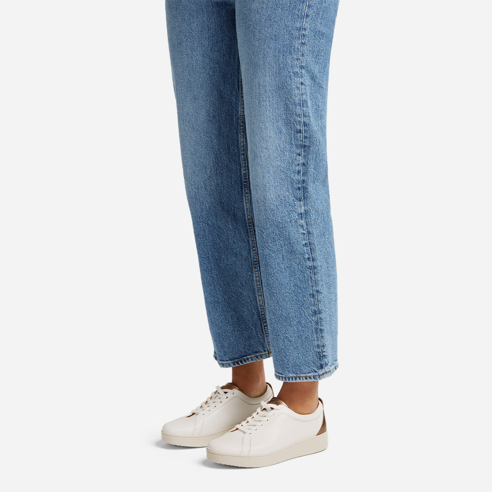 Giày Thể Thao Nữ Fitflop Rally Metallic Backtab - Trắng - Supersports Vietnam