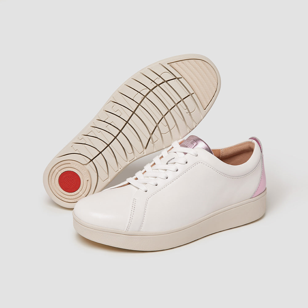 Giày Thể Thao Nữ Fitflop Rally Metallic Backtab - Trắng - Supersports Vietnam