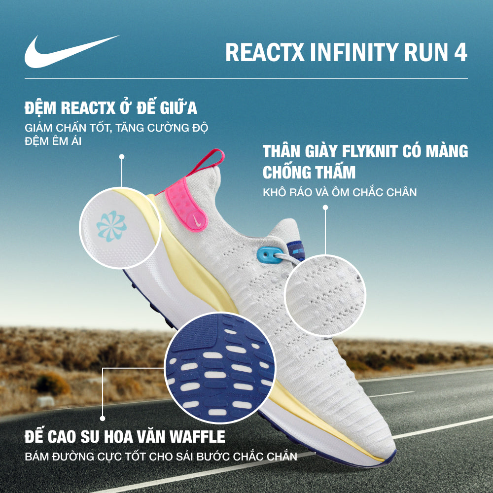 Giày Chạy Bộ Nam Nike Reactx Infinity Run 4 - Trắng - Supersports Vietnam