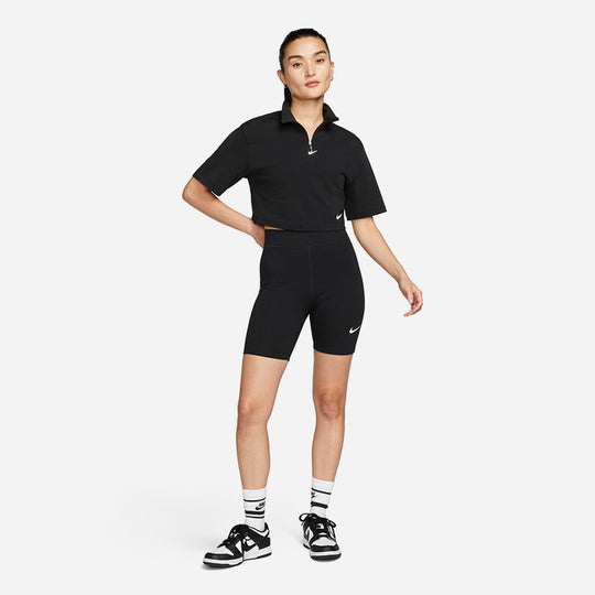Quần Ngắn Thời Trang Nữ Nike Sportswear Classics High-Waisted 8" Biker - Đen