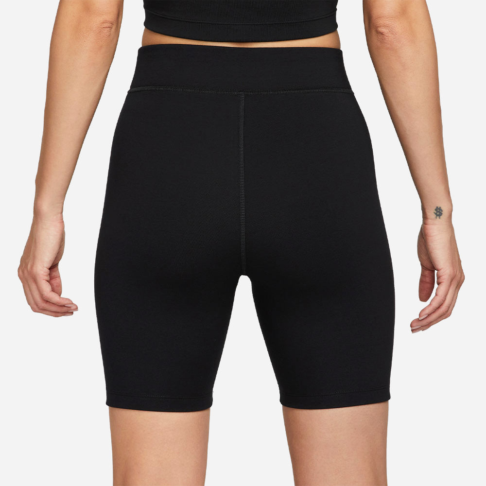 Quần Ngắn Thời Trang Nữ Nike Sportswear Classics High-Waisted 8" Biker - Đen - Supersports Vietnam