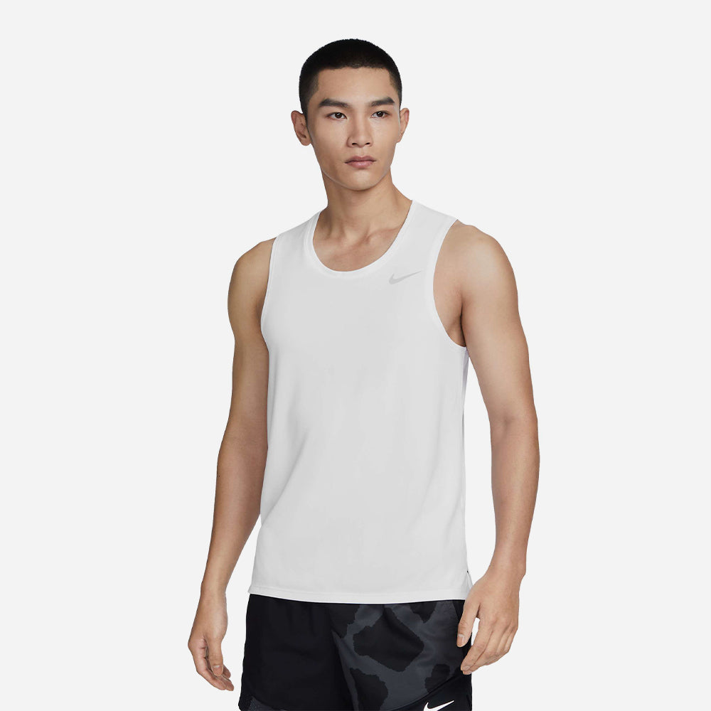 Áo Ba Lỗ Nam Nike Dri-Fit Miler - Trắng - Supersports Vietnam