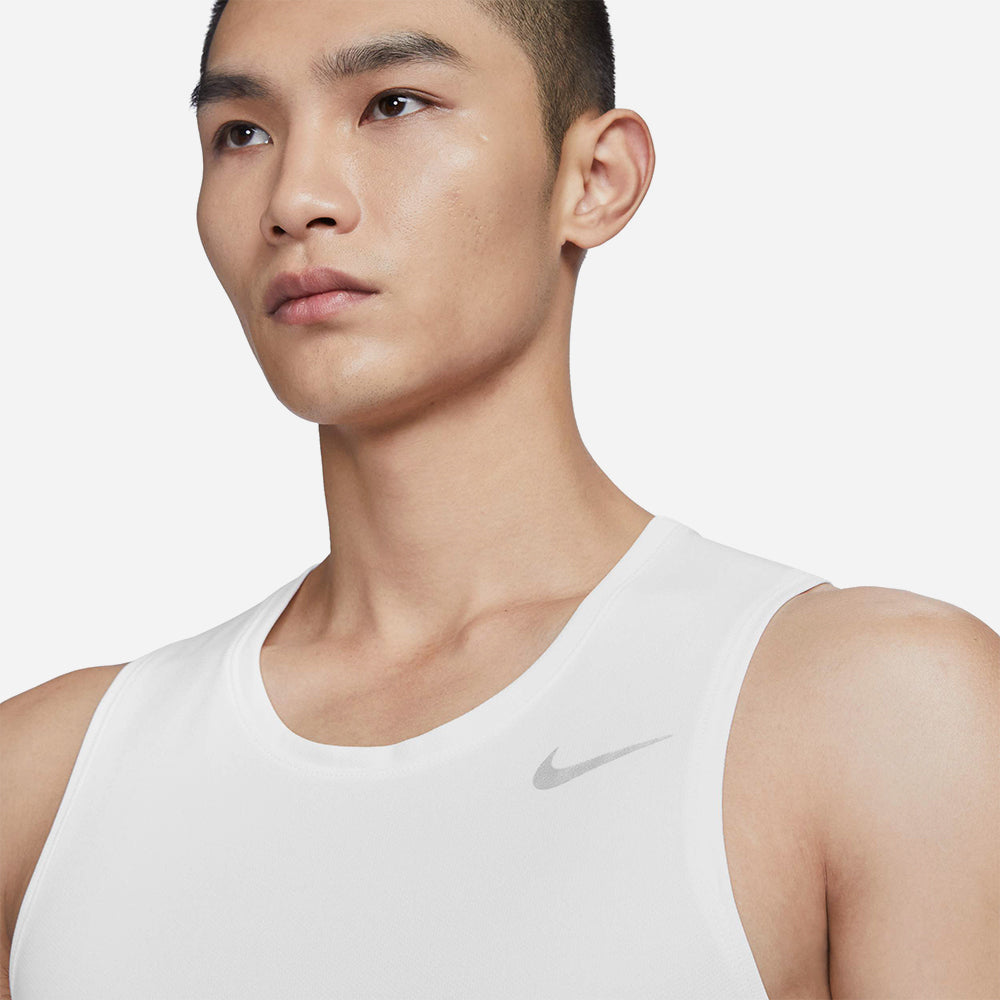 Áo Ba Lỗ Nam Nike Dri-Fit Miler - Trắng - Supersports Vietnam