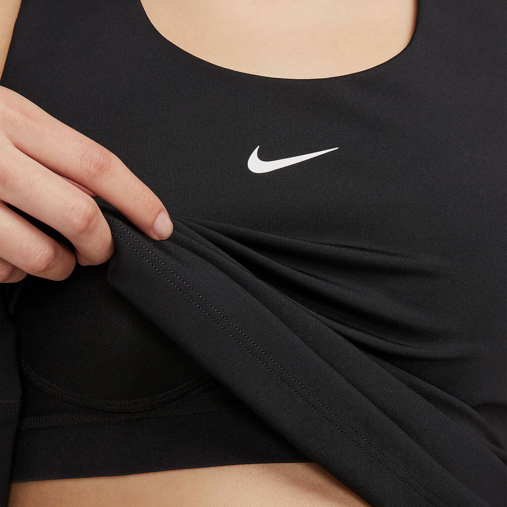 Áo Ba Lỗ Nữ Nike Swoosh - Đen - Supersports Vietnam