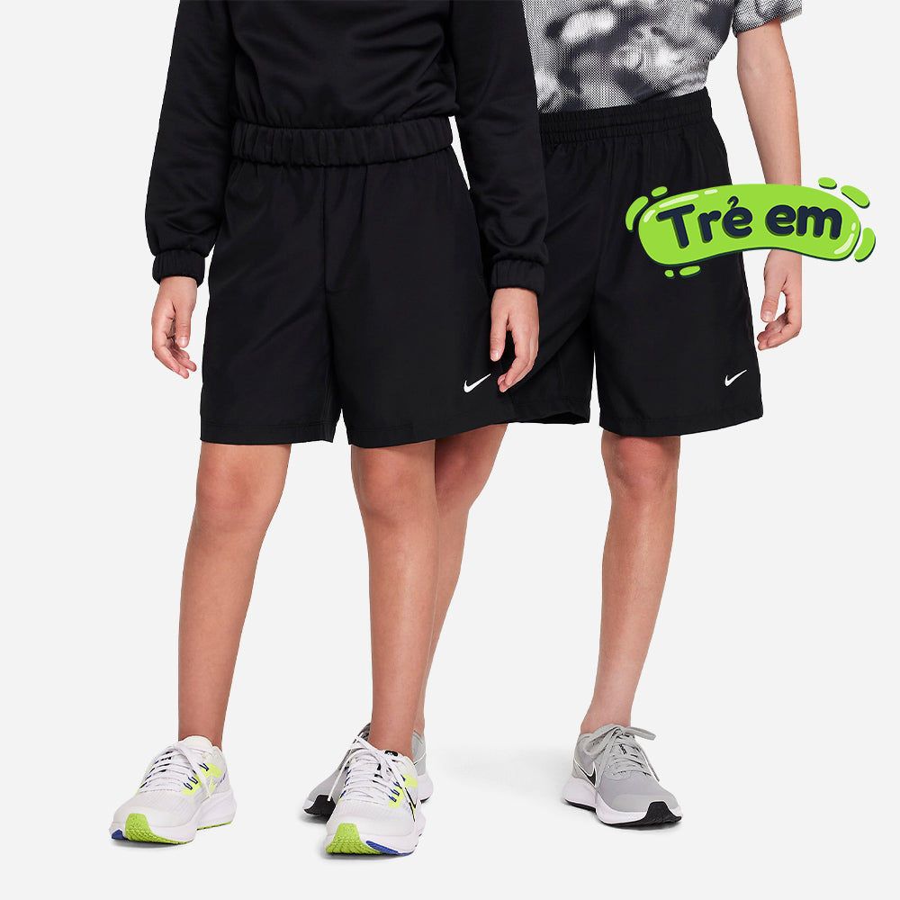 Quần Ngắn Thể Thao Bé Trai Nike Dri-Fit Multi Woven - Đen - Supersports Vietnam