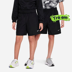 Quần Ngắn Thể Thao Bé Trai Nike Dri-Fit Multi Woven - Đen - Supersports Vietnam