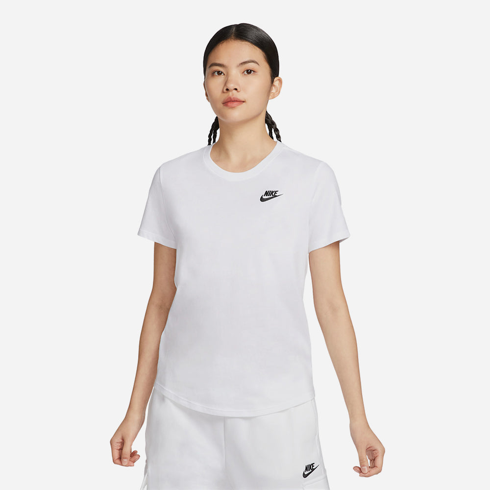 Áo Thun Nữ Nike Sportswear Club Essentials - Trắng - Supersports Vietnam