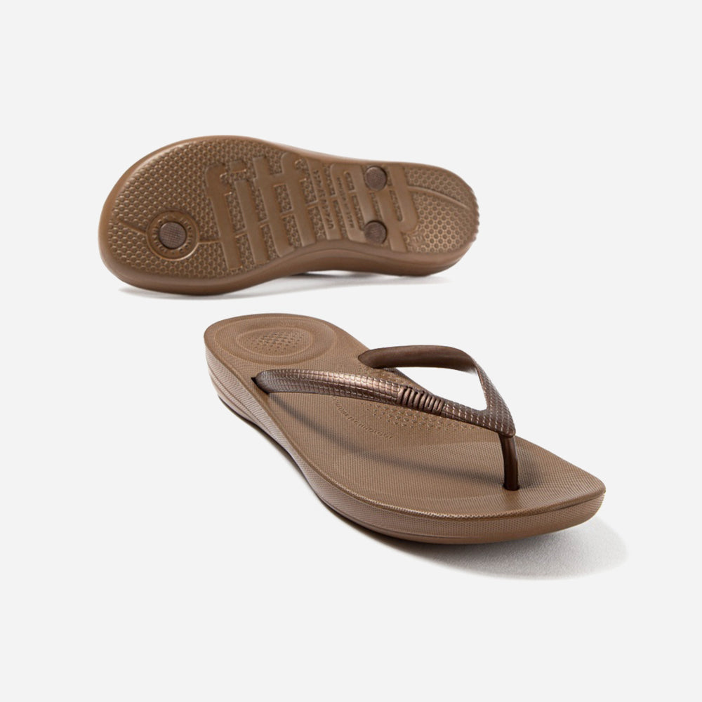 Dép Xỏ Ngón Nữ Fitflop Iqushion Ergonomic - Nâu - Supersports Vietnam