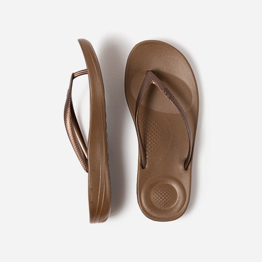 Dép Xỏ Ngón Nữ Fitflop Iqushion Ergonomic - Nâu - Supersports Vietnam