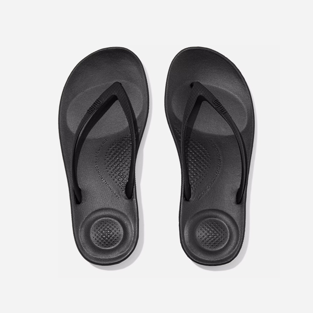 Dép Xỏ Ngón Nữ Fitflop Iqushion Ergonomic - Đen - Supersports Vietnam