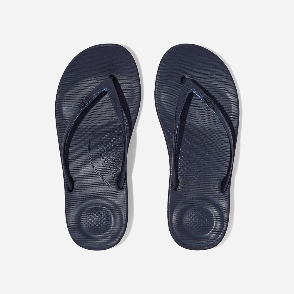 Dép Xỏ Ngón Nữ Fitflop Iqushion Ergonomic - Xanh Navy - Supersports Vietnam