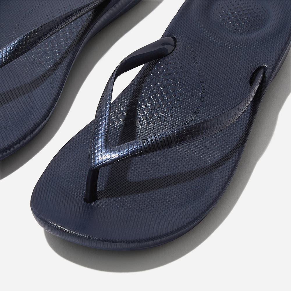 Dép Xỏ Ngón Nữ Fitflop Iqushion Ergonomic - Xanh Navy - Supersports Vietnam