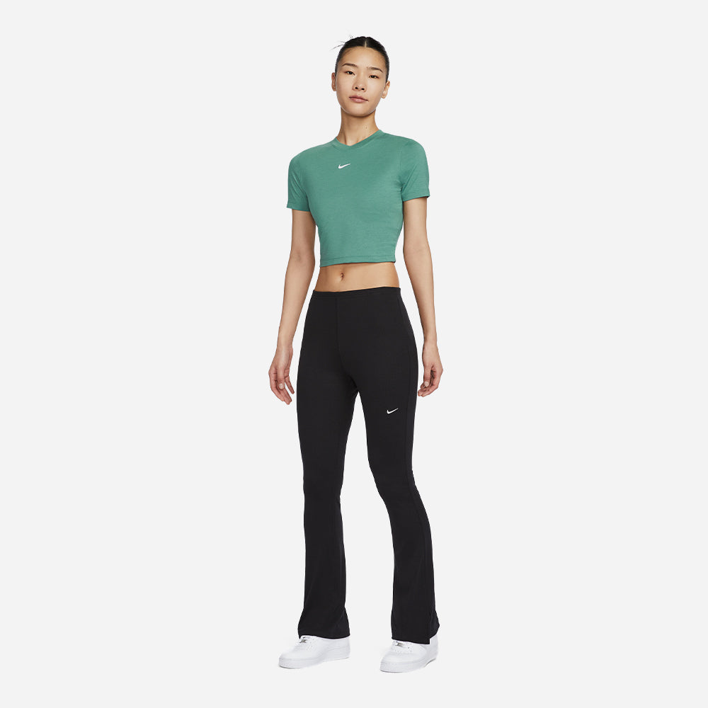 Áo Crop-Top Nữ Nike As Essential Slim Fit - Xanh Lá - Supersports Vietnam