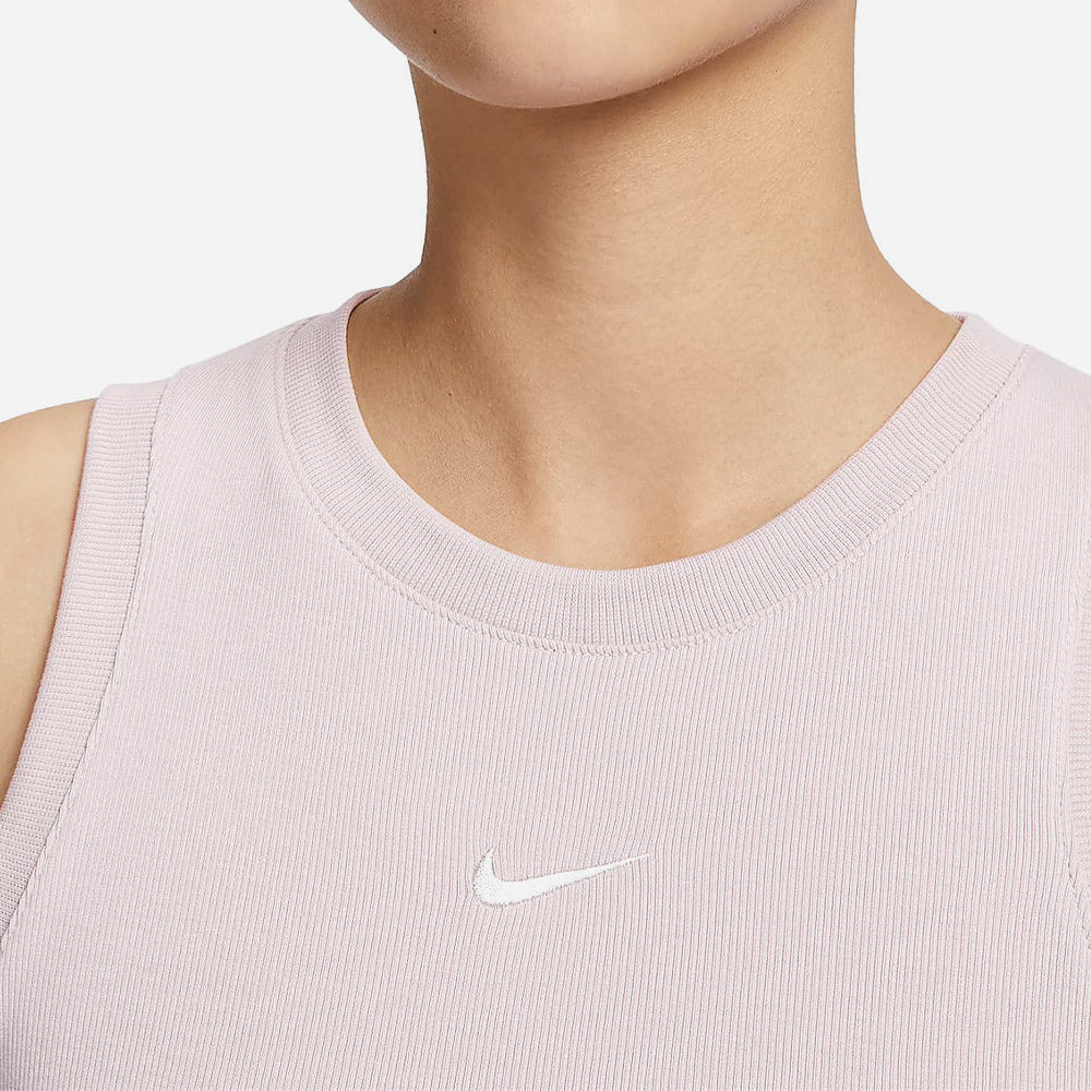 Áo Ba Lỗ Nữ Nike Essential Ribbed - Hồng - Supersports Vietnam