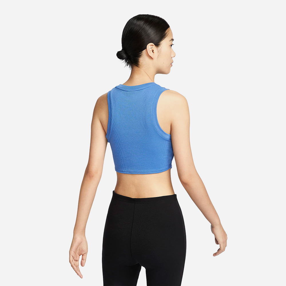 Áo Ba Lỗ Nữ Nike Essential Ribbed - Xanh Dương - Supersports Vietnam